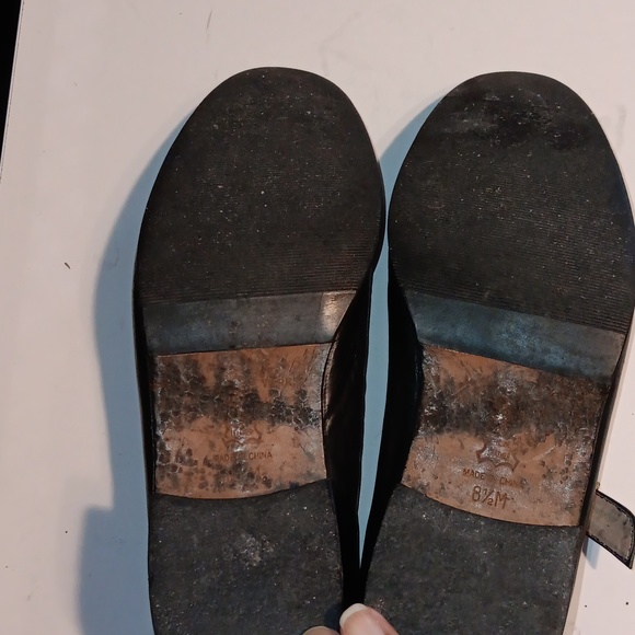 Women's vintage Jones New York black & brown leather Mary Janes sz 8.5 - Picture 4 of 10